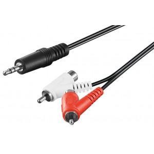 Câble adaptateur audio, 3,5 mm mâle vers RCA mâle/femelle
