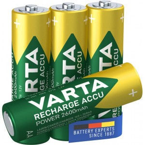 VARTA HR6/AA x4 2600mAh  Rechargeable Ready to use