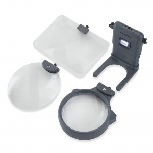 3-In-1 Hobby Magnifier. LED H s-Free Set w/ Neck Cord (2x. 2x/2.5x. 3.5x)